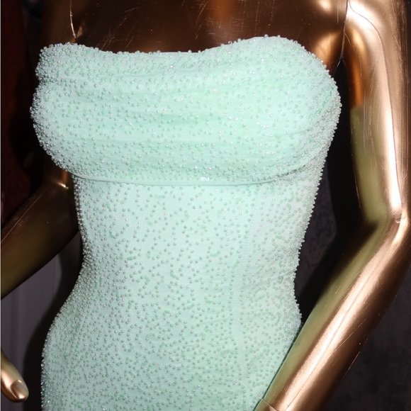 Oh Polly Strapless Mint Dress - Picture 8 of 10